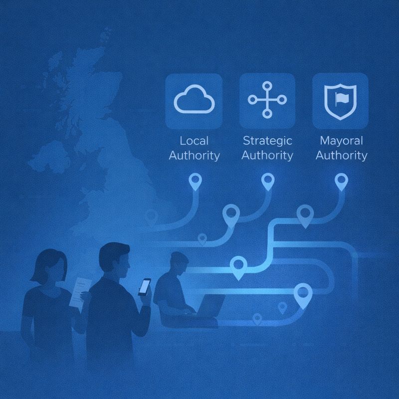 Image of people connected to authority structures