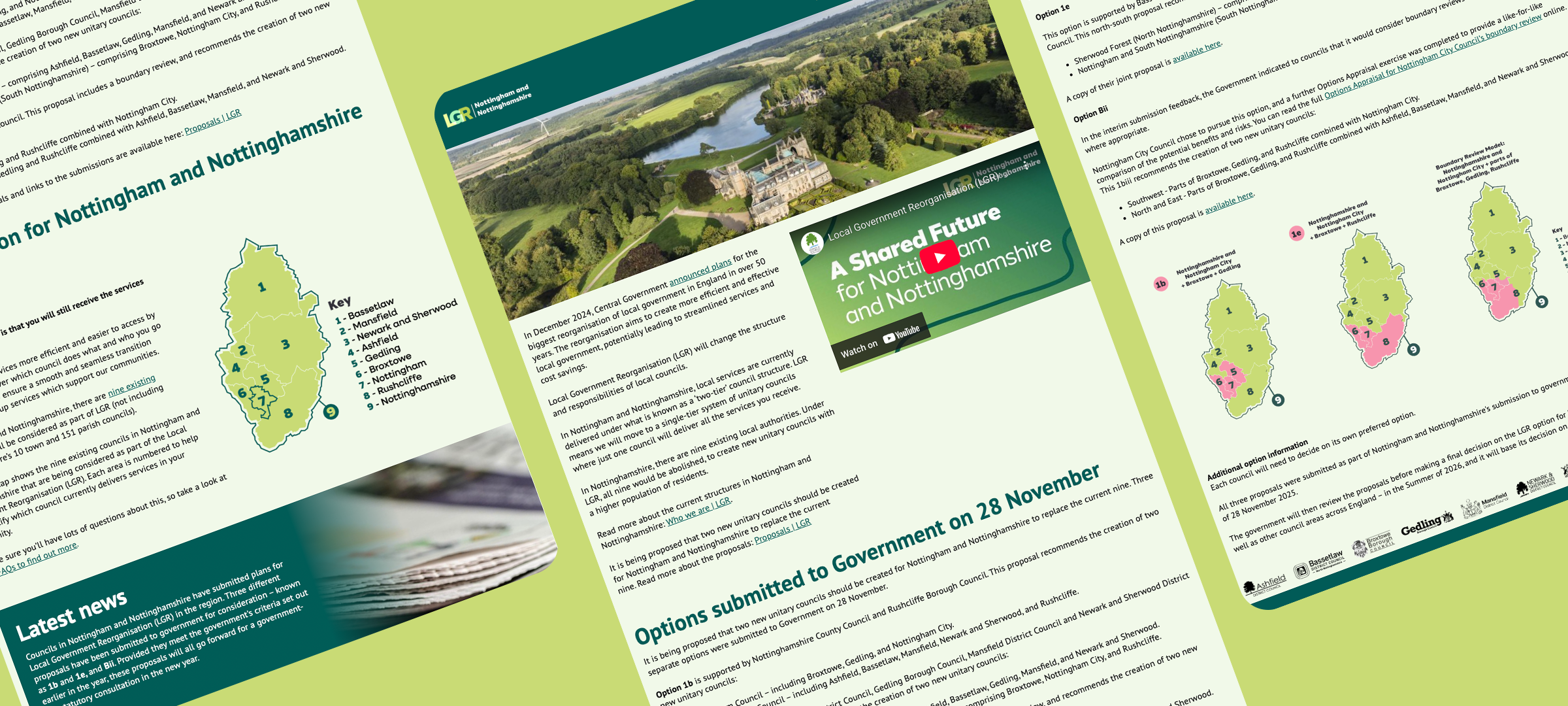 Screenshots of LGR Notts website