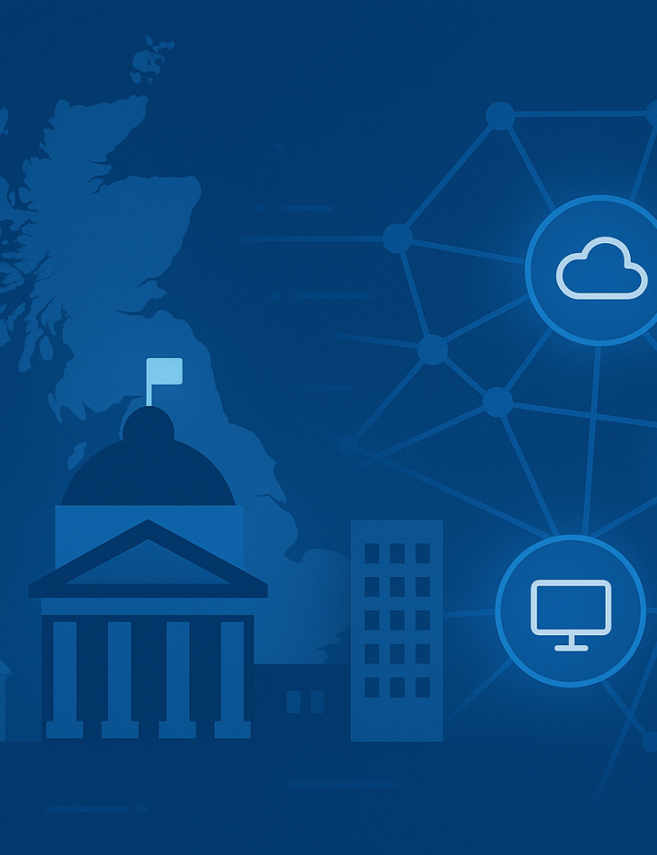Iconography of UK, buildings and network nodes